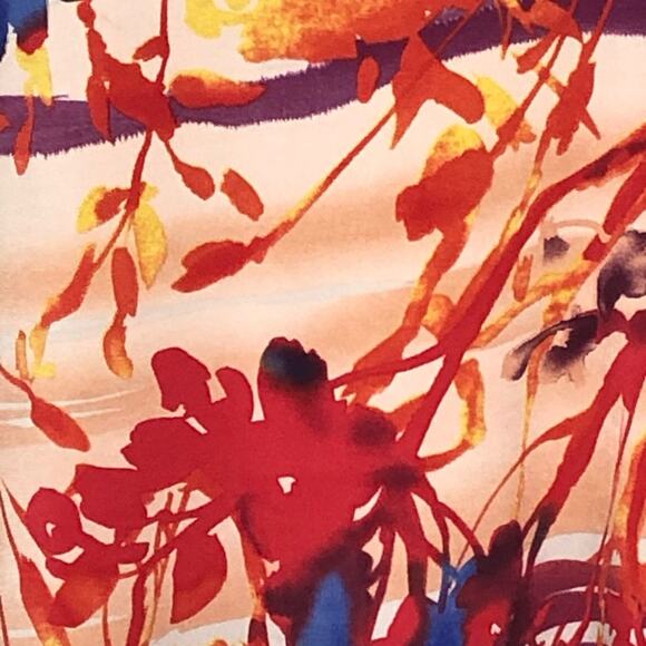 Dolce Bianca Watercolor Beach Dress M – Cold Shoulder Bodycon/Shift Fit - Picture 14 of 16